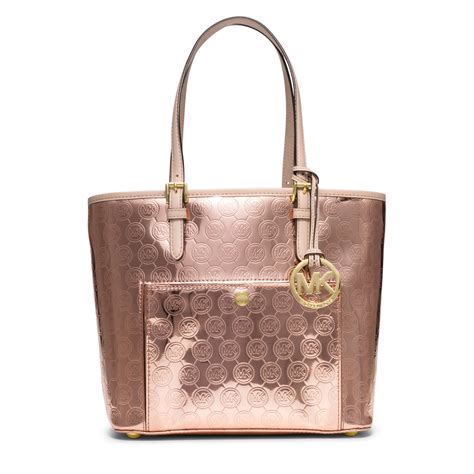 rose gold michael kors purse ebay|Michael Kors large gold tote.